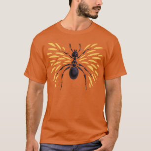 Ant Art Insect Lover Fiery Orange Entomology T-Shirt
