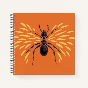 Ant Art Insect Lover Orange Entomology Bugs Notizbuch
