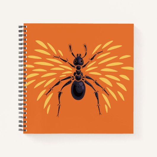 Ant Art Insect Lover Orange Entomology Bugs Notizbuch (Vorderseite)