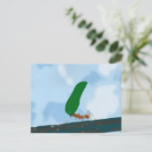 Ant Carry a Leaf Postkarte (Stehend Vorderseite)