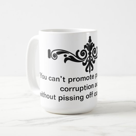 Ant-Corruption-Tasse Kaffeetasse (Vorderseite Links)