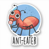 Ant-Eater Funny Ant Pun Aufkleber (Vorderseite)