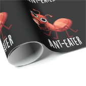 Ant-Eater Funny Ant Pun Dark BG Geschenkpapier (Rolleneckpunkt)