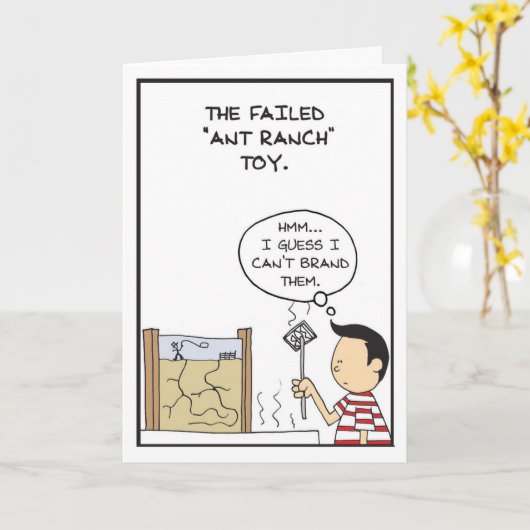 Ant Farm Birthday Karte (Gelbe Blume)