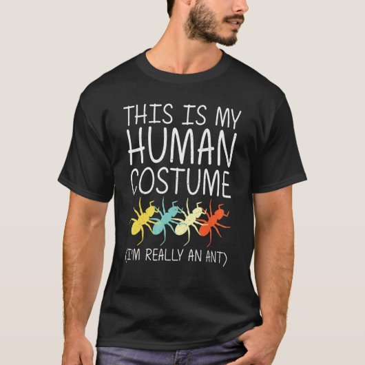 Ant Halloween Human Costume Wasp Pest Insect Easy T-Shirt (Vorderseite)