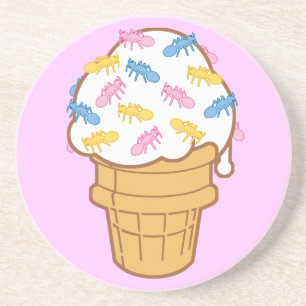 Ant Ice Cream Sandstein Untersetzer