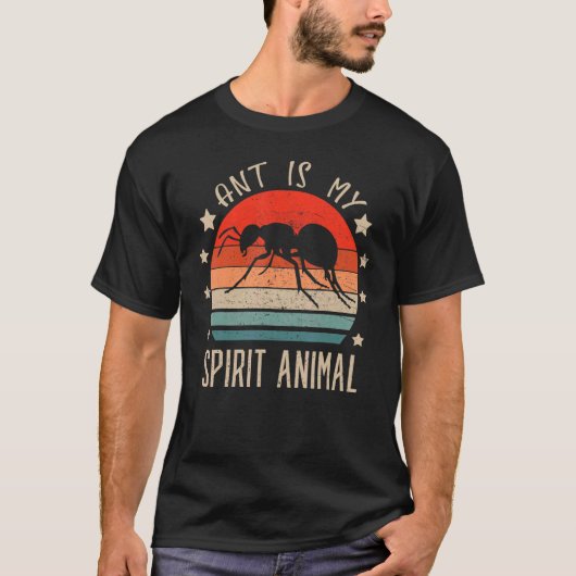 Ant Is My Spirit Animal  Retro  Ants Bugs  Spirit  T-Shirt (Vorderseite)