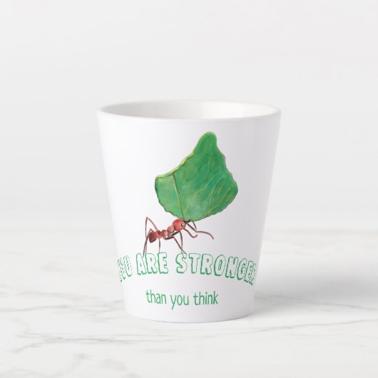 Ant mit einem großen Blatt Milchtasse (Vorderseite)