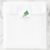 Ant mit einem großen Blatt Runder Aufkleber (Tasche)