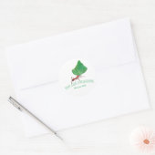 Ant mit einem großen Blatt Runder Aufkleber (Umschlag)