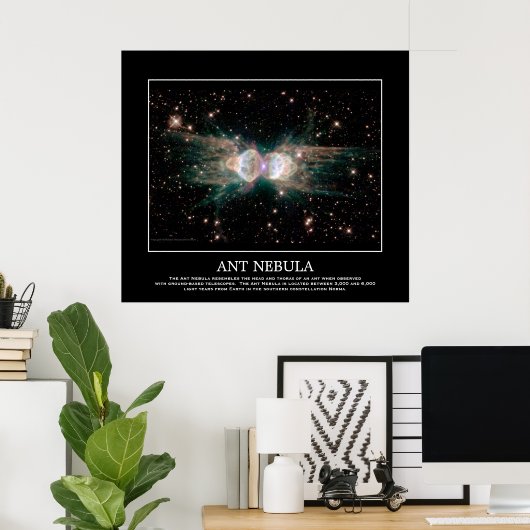 Ant Nebula - In Constellation Norma Poster (Heimbüro)