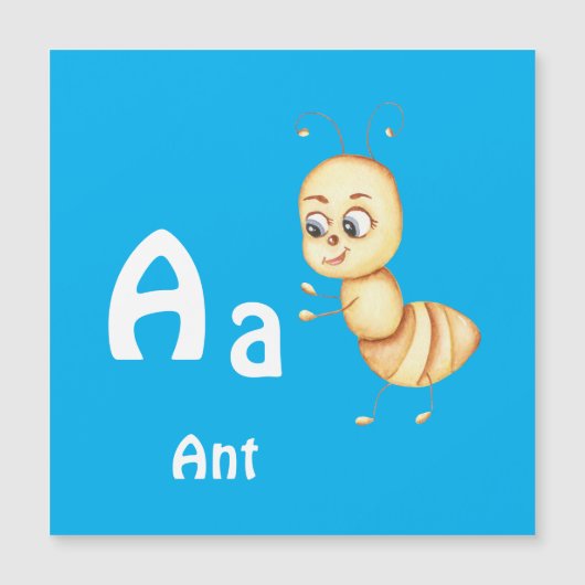 Ant personalisieren ABC: Buchstabe A - Ihren Namen Magnetkarte (Vorderseite)
