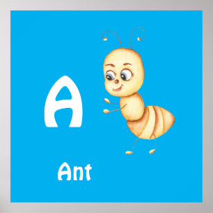 Ant personalisieren ABC: Buchstabe A - Ihren Namen Poster