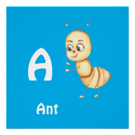 Ant personalisieren ABC: Buchstabe A - Ihren Namen Poster