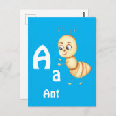 Ant personalisieren ABC: Buchstabe A - Ihren Namen Postkarte (Vorne/Hinten)