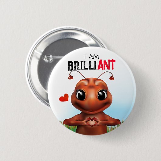 Ant Pun Sign Language Button (Vorne & Hinten)