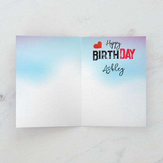 Ant Pun Sign Language Geburtstagkarte Karte (Innenseite)