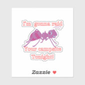 Ant raste heute Abend auf deinem Campingplatz. Fun Aufkleber (Blatt)