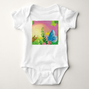 Ant, Schnecke und Chapman-Blauer Schmetterling Baby Strampler