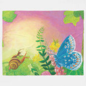 Ant, Schnecke und Chapman-Blauer Schmetterling Fleecedecke (Vorderseite (Horizontal))