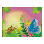 Ant, Schnecke und Chapman-Blauer Schmetterling Poster (Vorderseite)