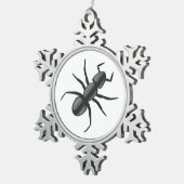 Ant Schneeflocken Zinn-Ornament (Rechts)