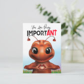 Ant Sign Language Birthday Postkarte (Stehend Vorderseite)