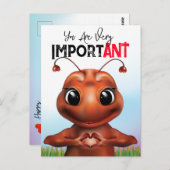 Ant Sign Language Birthday Postkarte (Vorne/Hinten)