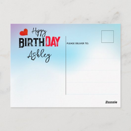 Ant Sign Language Birthday Postkarte (Rückseite)