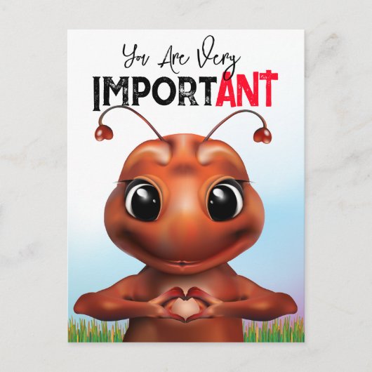 Ant Sign Language Birthday Postkarte (Vorderseite)