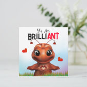 Ant Sign Language Brilliant Geburtstagskarte (Stehend Vorderseite)