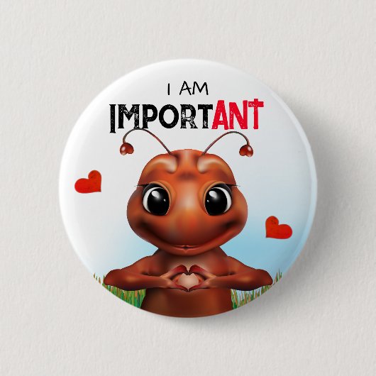 Ant Sign Language Button (Vorderseite)