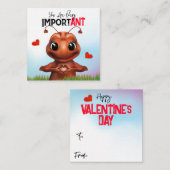 Ant Sign Language Class Valentine Card Mitteilungskarte (Vorne/Hinten)