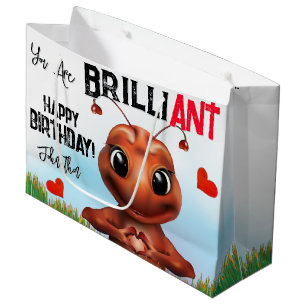 Ant Sign Language Happy Birthday Große Geschenktüte