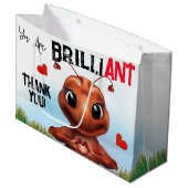 Ant Sign Language Kids Vielen Dank Große Geschenktüte (Vorderseite Schrägansicht)