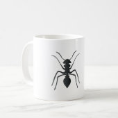 Ant Silhouetten Insekten Schwarz Blau Grün und Rot Kaffeetasse (Vorderseite Links)
