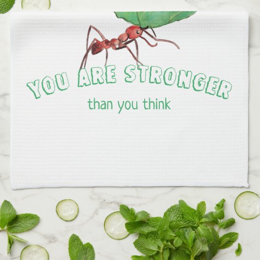 Ant trage große Blätter - Sie sind stärker Geschirrtuch (Gefaltet)