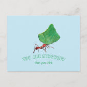 Ant trägt großes Blatt - Sie sind stark Postkarte (Vorderseite)