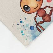 Ant Watercolor Pattern Fleecedecke (Ecke)