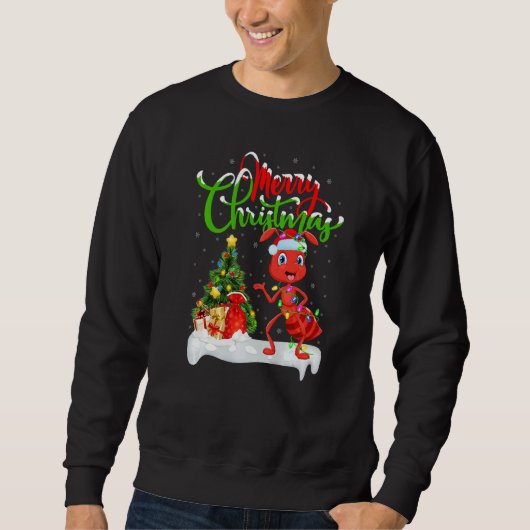 Ant Xmas Decorations Santa Ant Christmas Sweatshirt (Vorderseite)