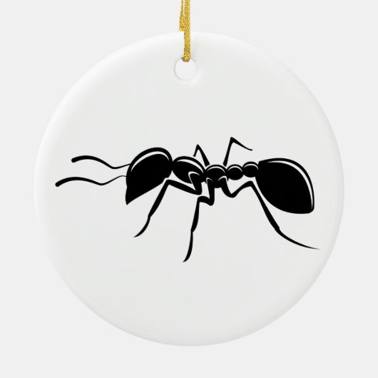 Ant zeichnend Insekt Keramik Ornament (Hinten)