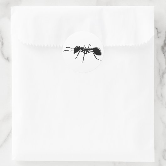 Ant zeichnend Insekt Runder Aufkleber (Tasche)