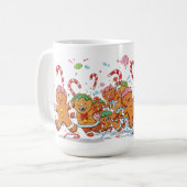 anta and Gingerbread Dance Christmas Mug Kaffeetasse (Vorderseite Links)