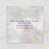 Antahkarana in Blume des Lebens - Perle und Amethy Quadratische Visitenkarte (Rückseite)