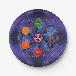 Antahkarana in Heiliger Geometrie Ornament - Nebul Pappteller