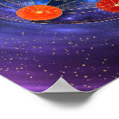 Antahkarana in Heiliger Geometrie Ornament - Nebul Poster (Ecke)