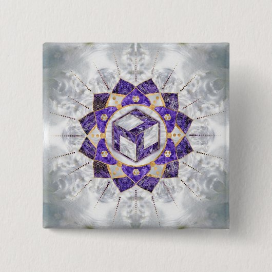 Antahkarana in Lotus Mandala- Amethyst und Pearl Button (Vorderseite)