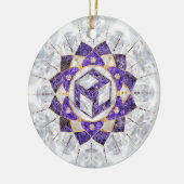 Antahkarana in Lotus Mandala- Amethyst und Pearl Keramik Ornament (Links)
