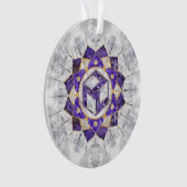 Antahkarana in Lotus Mandala- Amethyst und Pearl Ornament (Vorderseite)