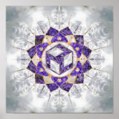 Antahkarana in Lotus Mandala- Amethyst und Pearl Poster (Vorne)